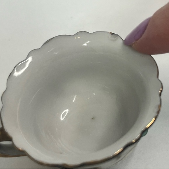 miniature japanese dragonware moriage teacups set of 2 demitasse 3d post-1921 - Picture 4 of 11